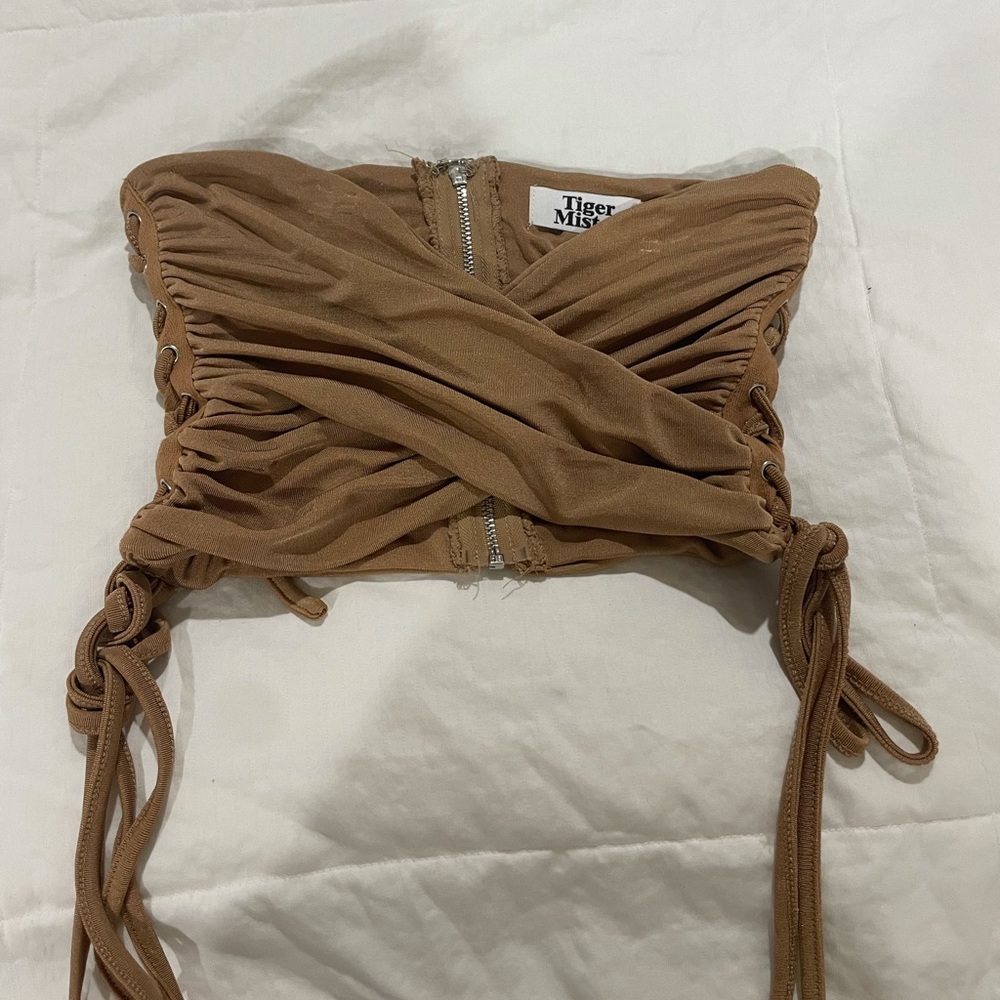 Tiger Mist brown Crop top
